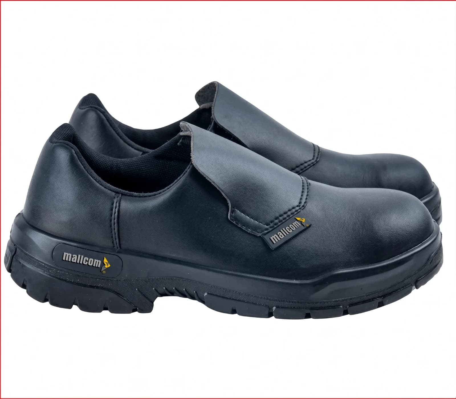Chaussure de sécurité Mallcom Cymric J03 sans lacets, paire noire vue de profil
