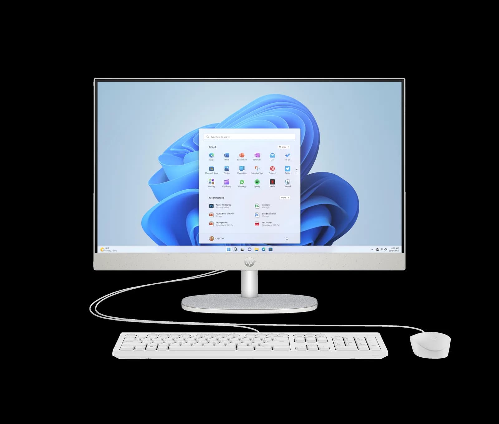 HP 24-cr0054nh All-in-One Core i3 8 Go DOS visuel officiel HP