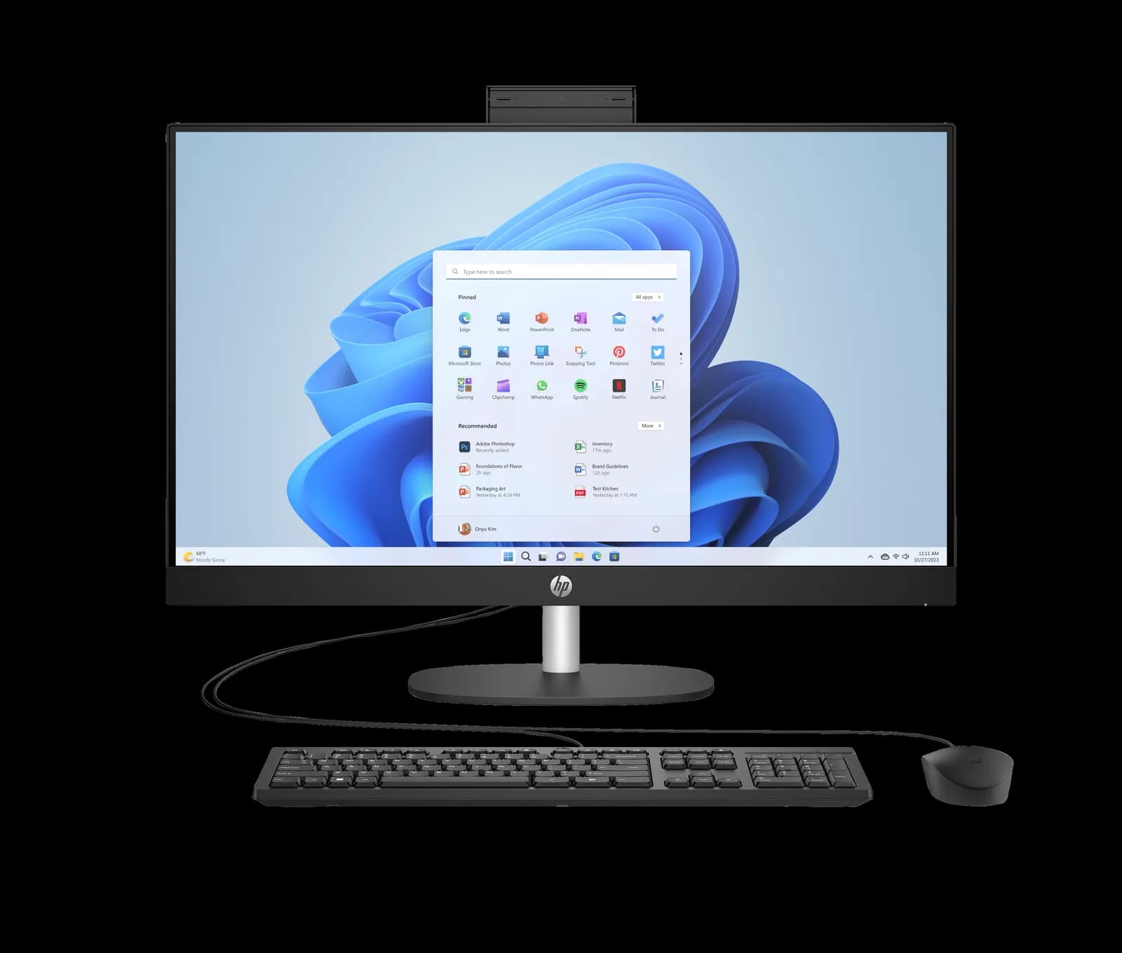 HP 27-cr1042nh All-in-One Ultra 5 125U 16 Go DOS visuel officiel HP