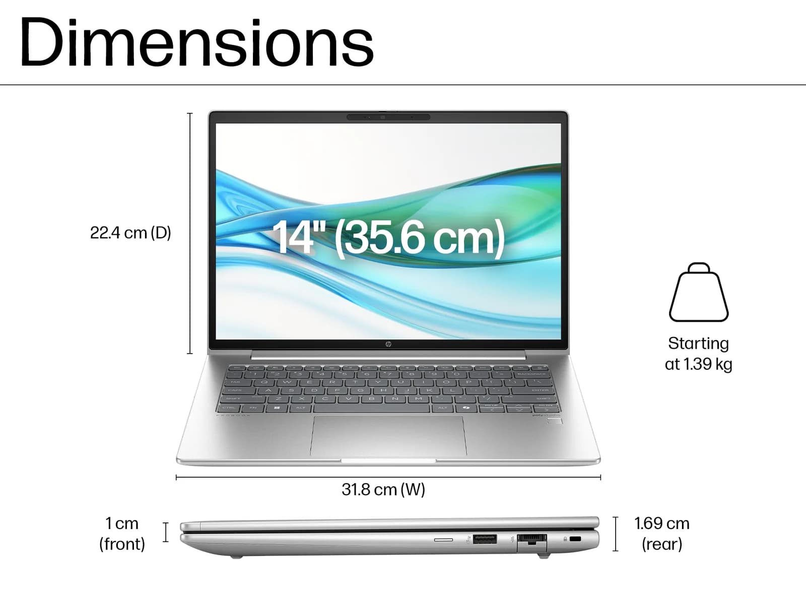 HP ProBook 440 G1i Ultra 7 155U 16 Go DOS clavier rétroéclairé visuel officiel HP