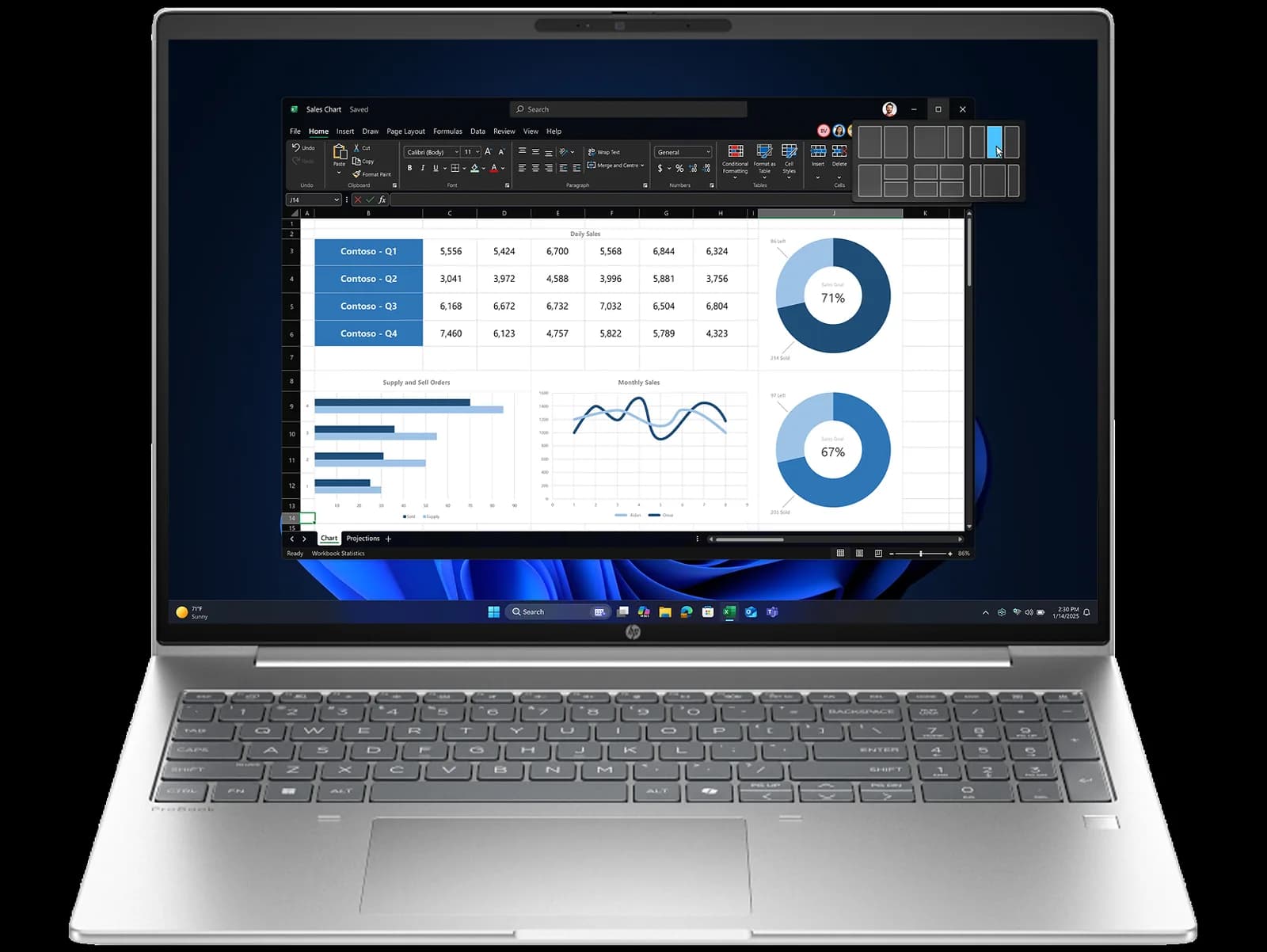 HP ProBook 460 G1i Ultra 5 125U 16 Go DOS clavier rétroéclairé visuel officiel HP