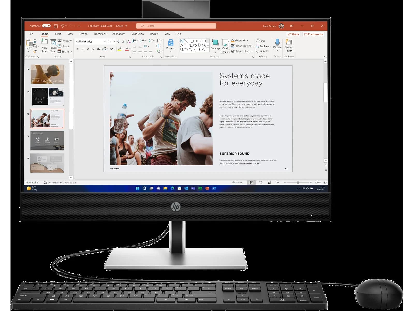 HP ProOne 440 G9 All-in-One Core i5 8 Go DOS visuel officiel HP